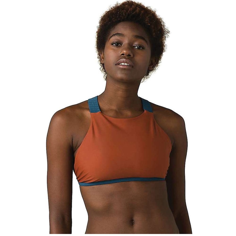 NWT prAna Womens Valdara Bikini Top with Ties Recycled Fabric Size Large